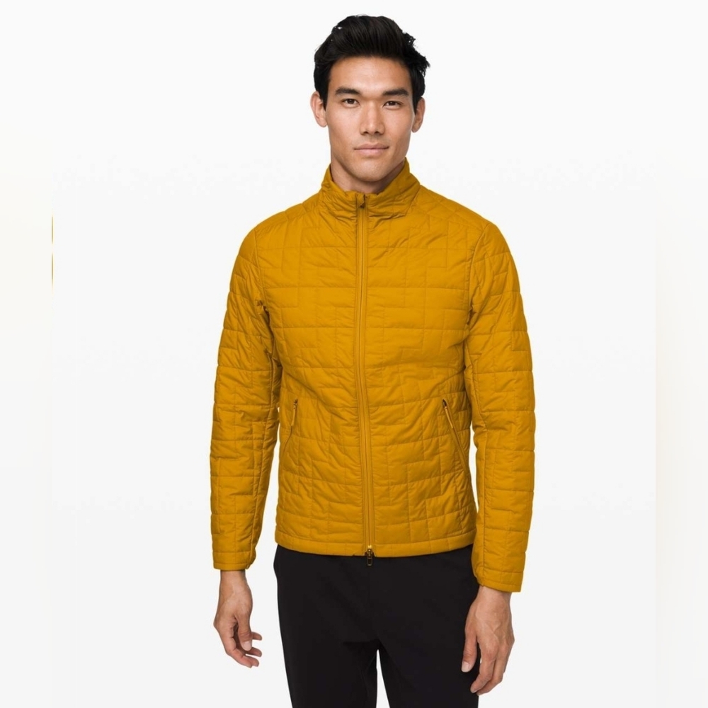 NWT Lululemon Men's Orange Quilted Sky Loft Jacket Size Medium